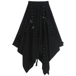Skirts Harajuku Black Women's Steampunk Gothic Vintage Victorian Gypsy Hippie Party Y2k Cosplay Punk 230420