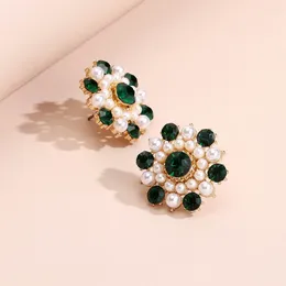 Stud Earrings 10 Pairs Bride Bridal Wedding Bridesmaid Pearl Star Sun Flower Emerald Floral