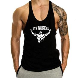 Men's Tank Tops Mens Tank Top Gym Stringer Singlets Fitness Clothing Workout Cotton Sleeveless Shirt Summer Undershirt Vest Male 230421