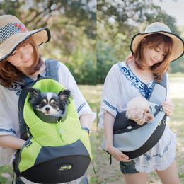 Cat Carriers Hard-bottomed Dog Outing Carrying Bag Pet Shoulder Cross-body Teddy Poodle Backpack