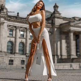 Women's Pants Women Sexy Midnight High Slit Flare Bottoms White Black Waist Trousers Female Bell Casual