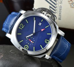 Data di calendario Panxx di alta qualità da uomo uomo orologio di alta qualità da 44 mm orologio da polso da polso orologio da polso in saffiro in vetro da uomo lussuoso orologio da uomo di lusso