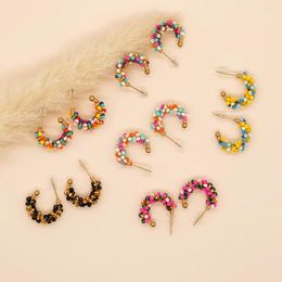 Hoop Earrings Arrival Colourful Mixed Bead For Women Boho Fashion Jewellery In Summer Beach Wear Flower Ear Ring Y2k Accessories