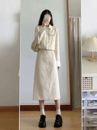 Two Piece Dress UNXX 2023 Spring And Autumn Skinny Women's Suit Jacket Skirt Set Elegant High-Level Top A- Line Long Two-Piece