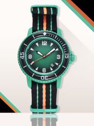 Großhandel Hot 50 Fathoms Biokeramik wasserdicht Atlantik Quarzwerk Uhr für Blancpaines X Swatchs leuchtende Uhren
