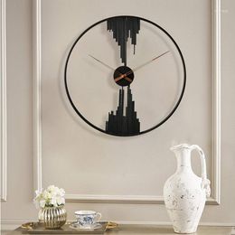 Wall Clocks Nordic Creative Fashion Wrought Iron Clock Living Room Simple Personality Watch