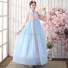 Ethnic Clothing 2023 Traditional Hanbok Women's Costume Korean Performance Female Dance Folk Style Court Elegant Daily Dress Suit S688