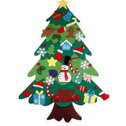 Christmas Decorations DIY Felt Tree Three-dimensional Non-woven Fabric Children's Handmade Puzzle Pendant