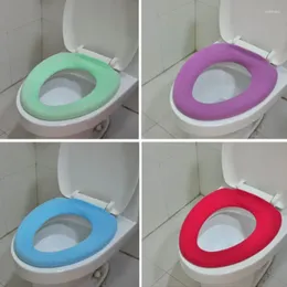 Toilet Seat Covers 1Pcs Soft Cushion Random Colours Cover Washable O-type Warm Closestool Protector Bathroom Decor