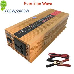 Car Pure Sine Wave Inverter Power DC12V To AC220V Vehicle Outdoor Socket Converter 1600W/2000W Inverter Charger