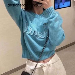 2023 Designer High-end Women's Sweater Comfortable warm Embroidered knit collar 3 colors mix and match S-XL