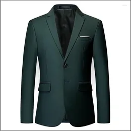 Men's Suits 2023 Mens Stylish Colourful Slim Fit Casual Blazer Jacket Green Purple Black Yellow Wedding Prom Formal Suit Coats For Men