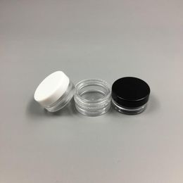 1ML Plastic Clear Empty Jar 1G Cosmetic Mini Pot Acrylic Make-up Eyeshadow Lip Balm Nail Art Piece Container Bottle Travel Sample Size Nshpt