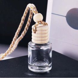 New Essential Oils Diffusers Car Perfume Bottle Glass Decoration Bags Pendant 8ml Ornament Air Freshener for Essential Storage Pocket Empty Bottles
