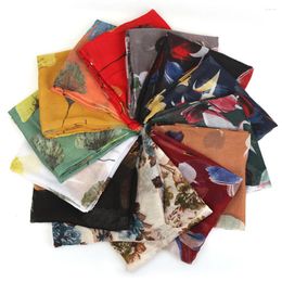 Scarves Trendy Headscarf Print Solid 88 88cm Square Scarf Hijab For Women Fashion Bandana Female Neckerchief Hand Shawl Wraps Echarpe