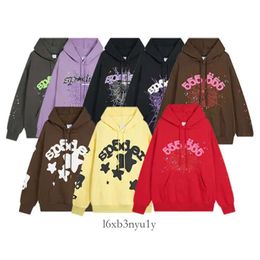 Mens 555 Spider Hoodie Sp5der Hoodie Sweater Fashion Classic Co-Ed Spiders Pattern Long Sleeve Pullover Hooded Sweatshirt Mens Hoodies 3620