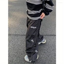 Men's Pants Black Printed Star Letters Guochao Original Design Sense All-match Casual Loose Trousers Ins Style Same For Men And Women