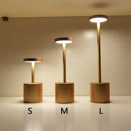 Lamps Modern LED Bedroom Night Lamp with USB Rechargeable Battery Light for Living Room Hotel Restaurant Decor Bright Bedside Table AA230421
