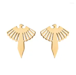 Stud Earrings WANGAIYAO Girl Personality Stainless Steel Phoenix Bird Fashion Animal