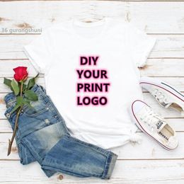 Women's T Shirts Women Tshirt Diy Customized Print Shirt Femme Your Own Design Logo/Picture Custom T-Shirt Female Birthday Tees