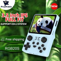 Portable Game Players POWKIDDY RGB20S Handheld Console Retro Open Source System RK3326 35Inch 4 3 IPS Screen Childrens Gifts 231121