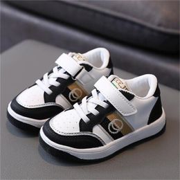 Children's sports shoes new fashion spell Colours 2023 high-quality artificial leather upper girls and boys sneakers trend shoes