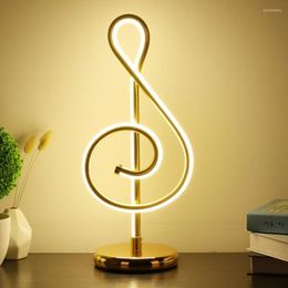 Table Lamps Thrisdar Creative Personality LED Lamp Bedroom Bedside Reading Desk Musical Notes Office El Bar Light