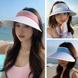 Berets Foldable Empty Top Adjustable UV Protection Beach Cap Sun Hat Women Visors