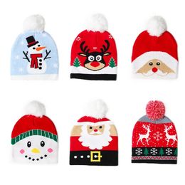 Caps Hats born Baby Hats Charm Autumn Winter Children Set Sweater Knitted Beanie Hat for Girls Cartoon Pattern Christmas Gift for Kids 231120