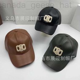 Ball Caps designer luxury New High Quality Correct Edition CE Leather Embroidered Baseball Hat Korean Solid Duck Tongue X9FT