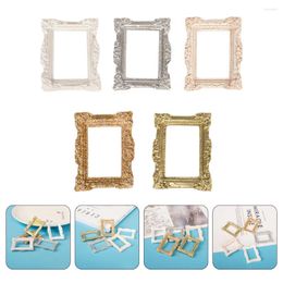 Frames 5 Pcs Mini Po Frame House Model Decors Vintage Home Decoration Miniature Picture Wedding Bulk Islamic