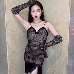 Stage Wear Women Latin Dance Dress Sexy Bodysuit Tassel Skirts Practise Clothes Competition Performance Costumes DN10604