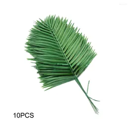 Decorative Flowers 10pcs ABS Low Maintenance Faux Palm Leaves For Large Party Settings Living Room Artificial Balcony