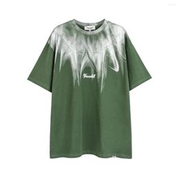 Men's T Shirts Five-pointed Star Printed Shirt Men's Oversized Short Sleeved T-shirts Streetwear Hip Hopt Tee TopS