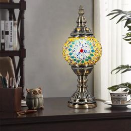 Table Lamps Artpad Retro Moroccan Lamp Glass Mediterranean Turkish Style Desk Bar Decoration Office Light Fixtures Art Deco