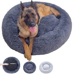 kennels pens Large Dog Bed Round Plush Dog Cushion Beds for Medium Big Dogs Winter Warm Pet Kennel Sofa Soft Cat Bed Removable Dog Beds Mat 231120
