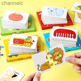 Puzzles Baby Puzzle Toys for Children Animals Fruit Truck Graph Card Matching Games Montessori Kids 1 2 3 Years Old Boys Girls