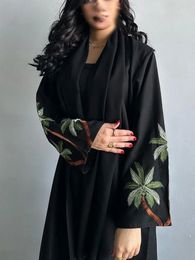 Plus size Dresses Eid Nida Muslim Abaya for Women Embroidery Abayas Saudi Arabic Dress Black Caftan Maxi Vestidos Morocco Kaftan Long Robe 2023 231121