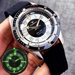 Wristwatches Tandorio Vintage 20ATM Dive Swim Watches Domed Sapphire Black White NH35 PT5000 40mm Automatic Mechanical Men Watch Luminous