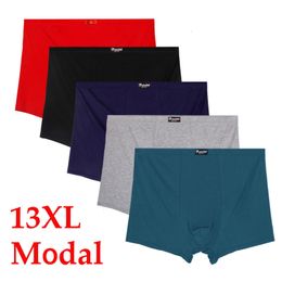 Underpants 4Pcslot 13XL Modal Oversize Men Boxer Homme Shorts s Panties Underwer Man Comfort 230420