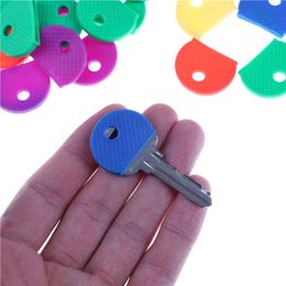 Keychains 10/20pcs Fashion Hollow Multi Colour Rubber Soft Key Locks Keys Cap Covers Topper Keyring