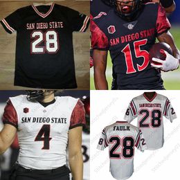 Custom San Diego State Aztecs Football Jersey 68 Myles Cheatum 65 Cameron Thomas 45 Jesse Matthews 9 Ryan Agnew 28 Marshall Faulk College mens women youth