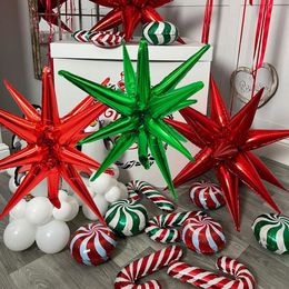 Christmas Decorations 13pcs Cane Crutch Exploding Star Balloons Conjoined Water Drop Cone Foil Balls Birthday Wedding Xmas Party Decoration 231120