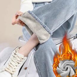 Women's Jeans Winter Pants Women Blue Jeans Woman Korean Fashion Straight Leg Jeans Streetwear Y2k Denim Female Clothing Women's High Waist 231121