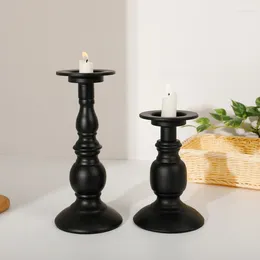 Candle Holders Nordic Single Holder Simple Wrought Iron Wedding Luxury Elegant Black Votive Romantic Portavelas Home Decor