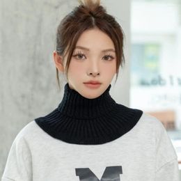 Scarves Women's Turtleneck Ribbed Knitted Fake Collar Warm Neck Detachable Windproof Wrap Scarf Accessories