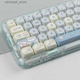 Keyboards 144 Keys Meow MOA Height Key Cap MAC Cute Meow Square Thermal Sublimation Mechanical Keyboard Keycaps Keyboard Accessories Q231121