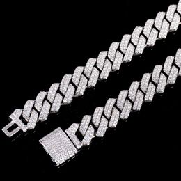 925 Sterling Silver 7-9 Inches 12mm Cuban Link Chain Moissanite Diamond Bracelet Rhodium Plated Ice Chain Diamond for Men