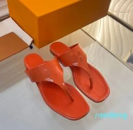 Designer Pool Pillow Women Sandals Slipper Side Sunset Flat Comfort Mules Padded Front Strap Slippers