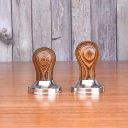 Tampers Coffee Tamper Wooden Handle Barista Espresso Maker Grinder Handmade High Quality 58.4mm Ripple Base